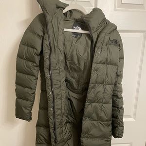 Long North Face Puffer Jacket - worn once